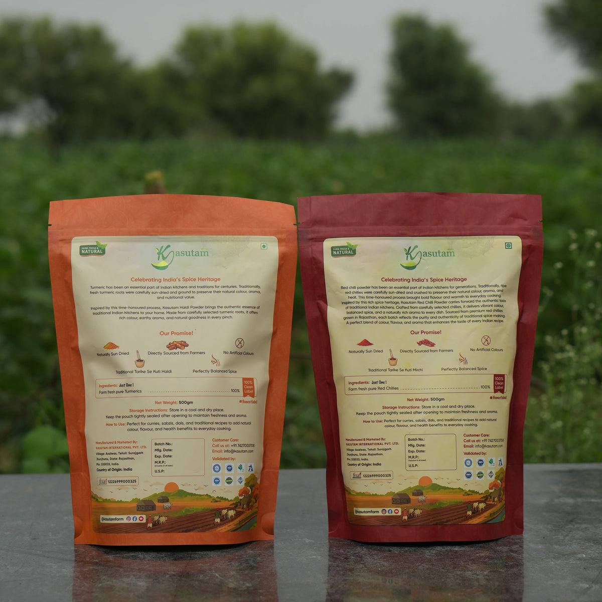 Red Chilli and Haldi Powder Combo (1 Kg)