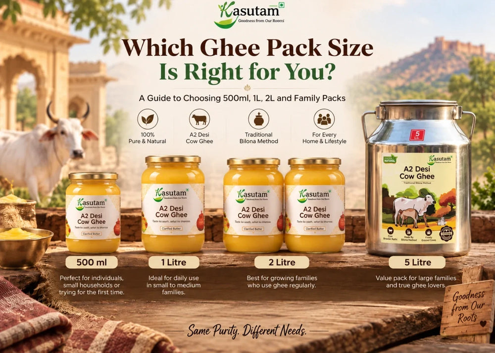 Which Ghee Pack Size Is Right for You? A Guide to Choosing 500ml, 1L, 2L and Family Packs