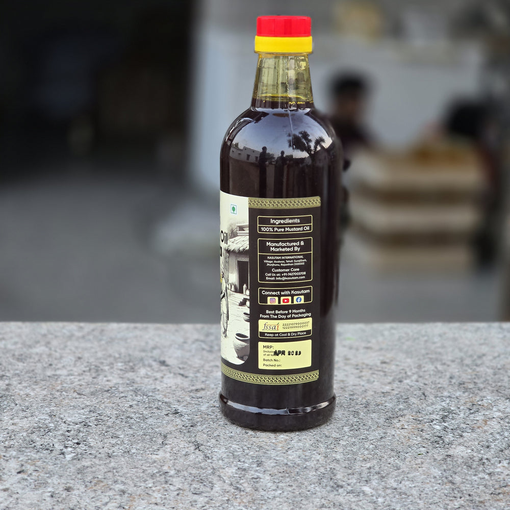 Cold Pressed Black Mustard Oil 1 Liter Bottle
