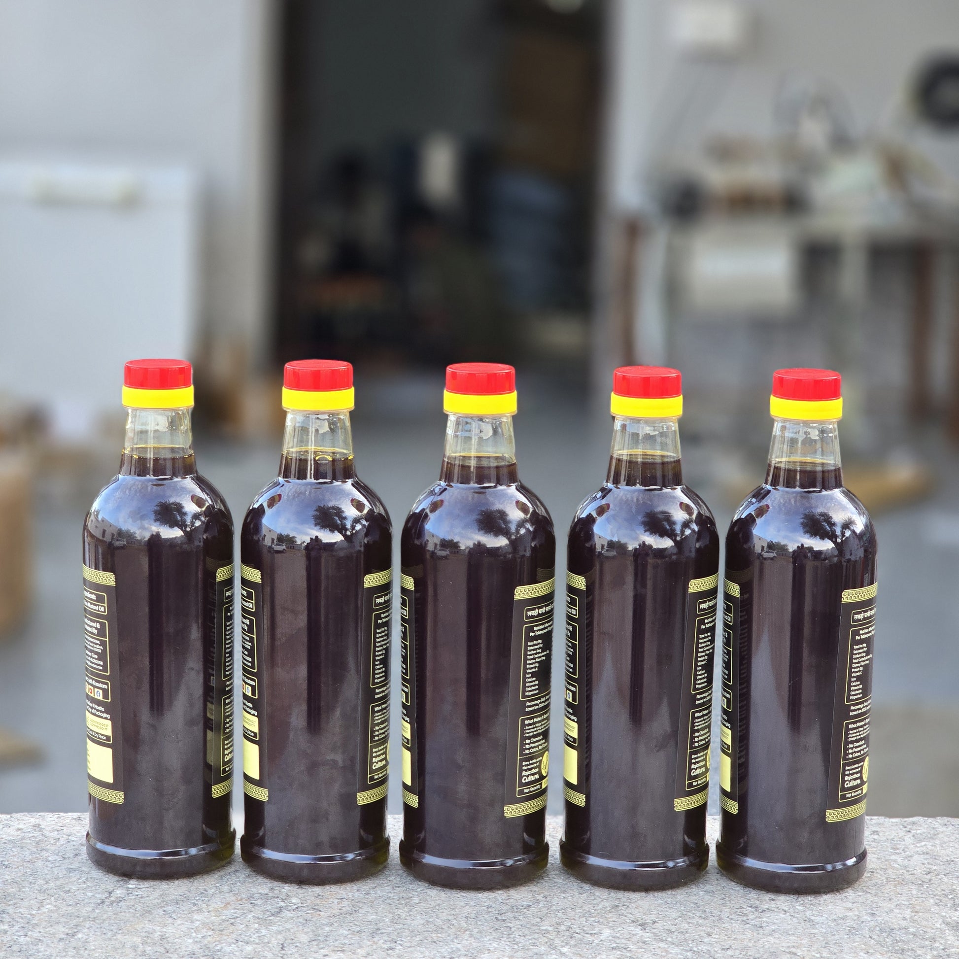 Cold Pressed Black Mustard Oil 1 Liter Bottle x 5 Bottle (5 Liter) + 1 Liter Free