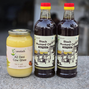 Combo-2 Liter Mustard Oil With 1 Liter A2 Ghee