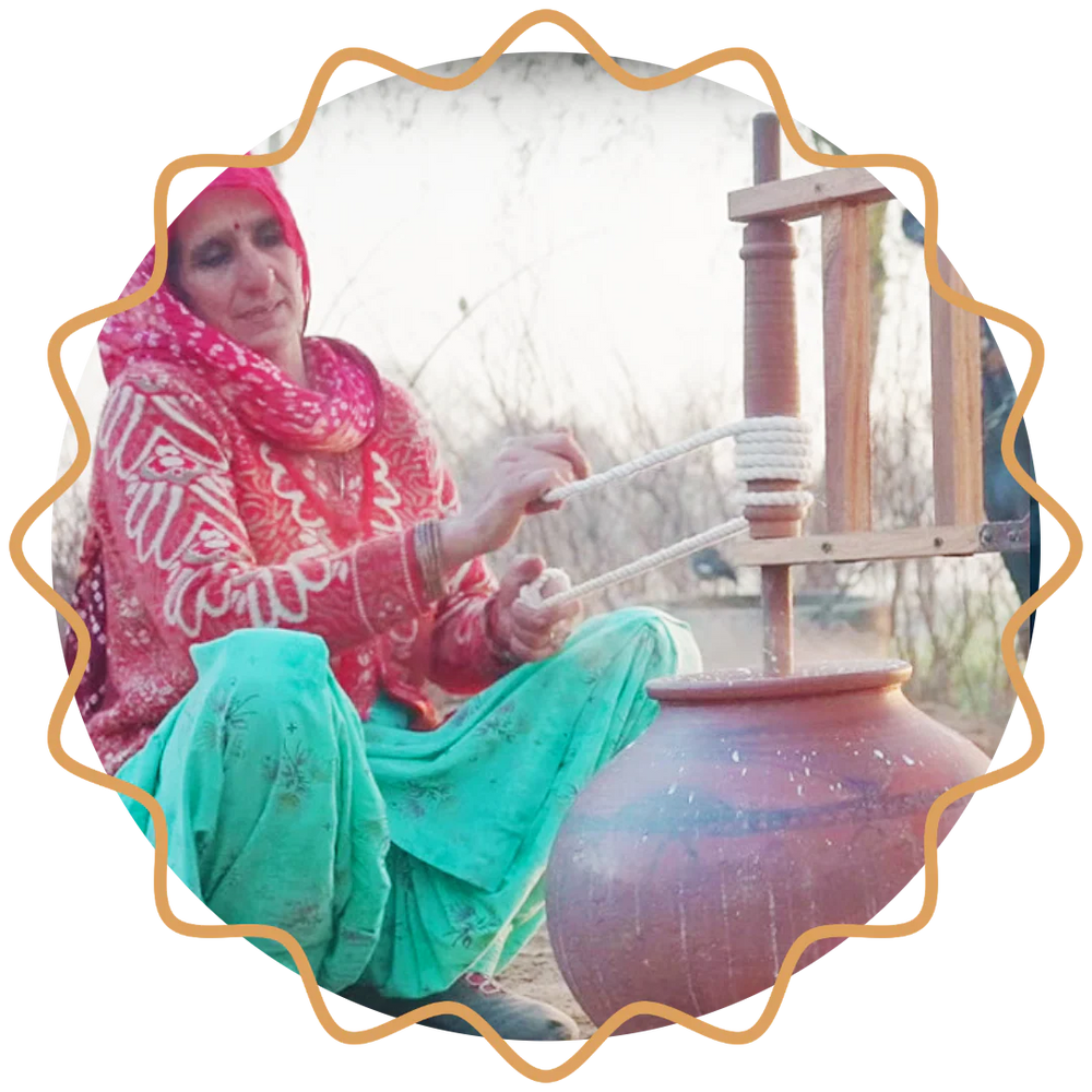 Traditionally wood churned