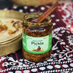 Combo: 1L A2 Bilona Ghee + 500gm Carrot Pickle + 500gm Green Chilli Pickle