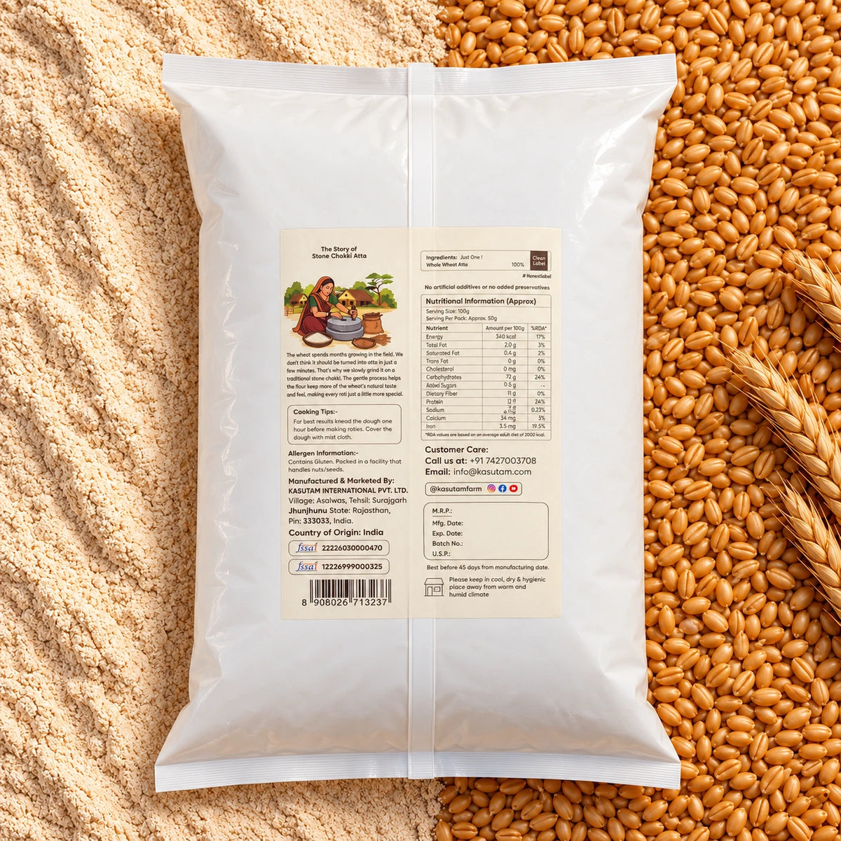 Kasutam Cold Pressed Wheat Atta