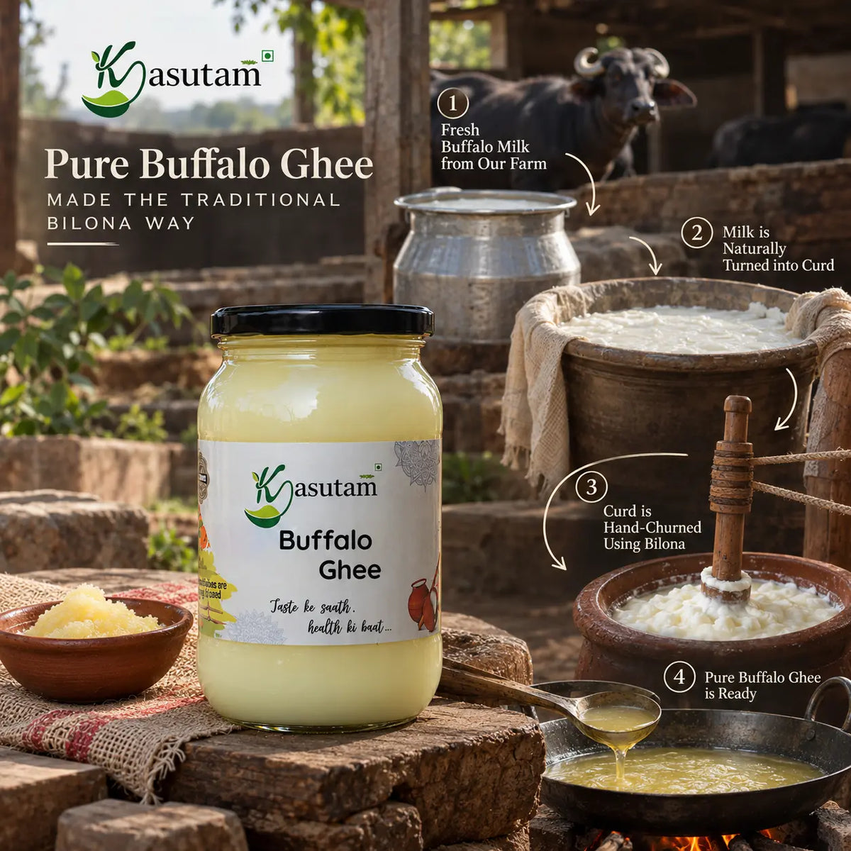 Buffalo Bilona Ghee 2L